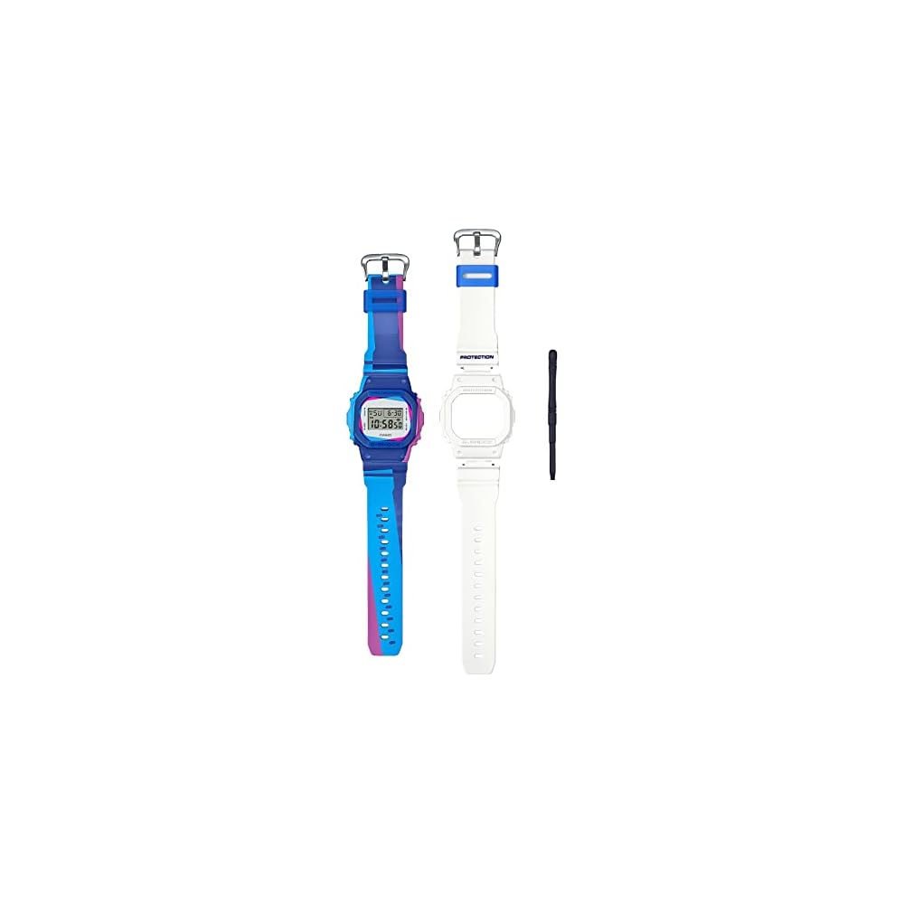 Casio G-Shock DWE-5600PR-2JR Men's Multicolor Watch with Replacement Parts Box Set