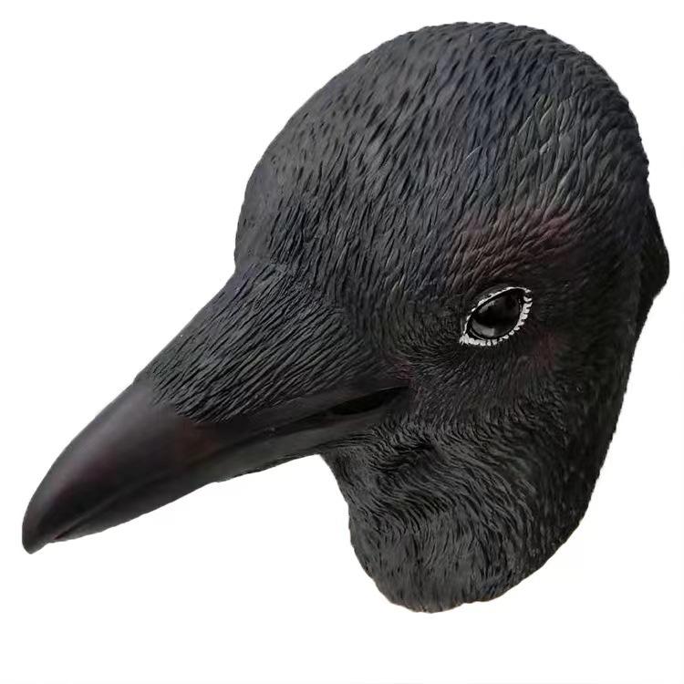 New Halloween Crow Mask, Popular Latex Cute Animal Full Head Cover, Crow Bird Beak Mask