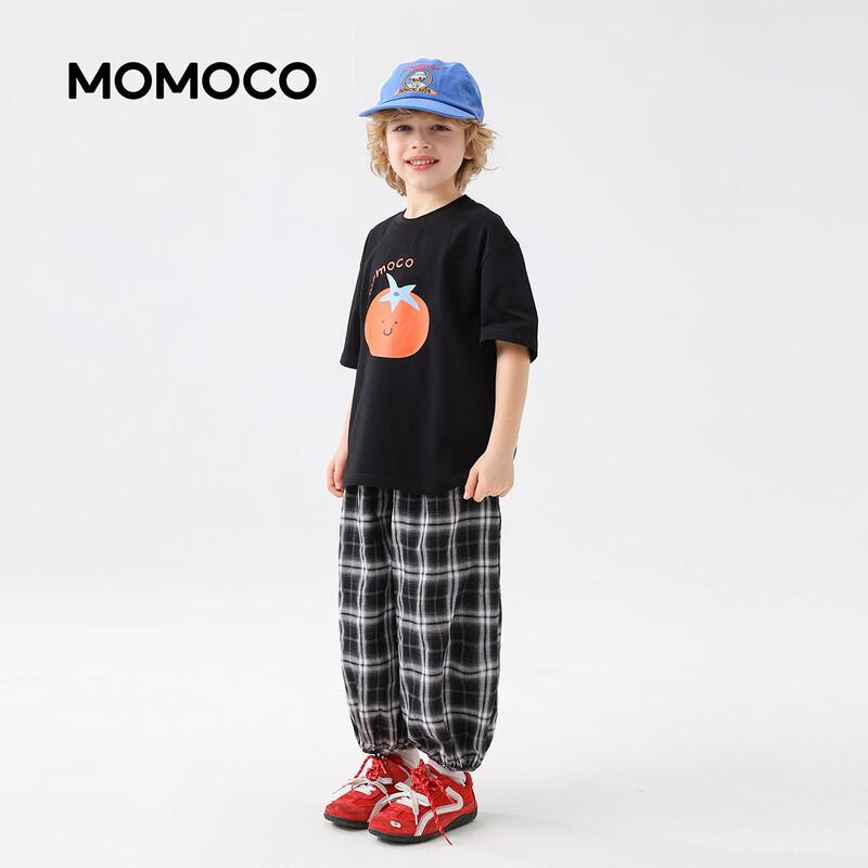 MOMOCO Boys' Summer Thin Plaid Crop Casual Pants