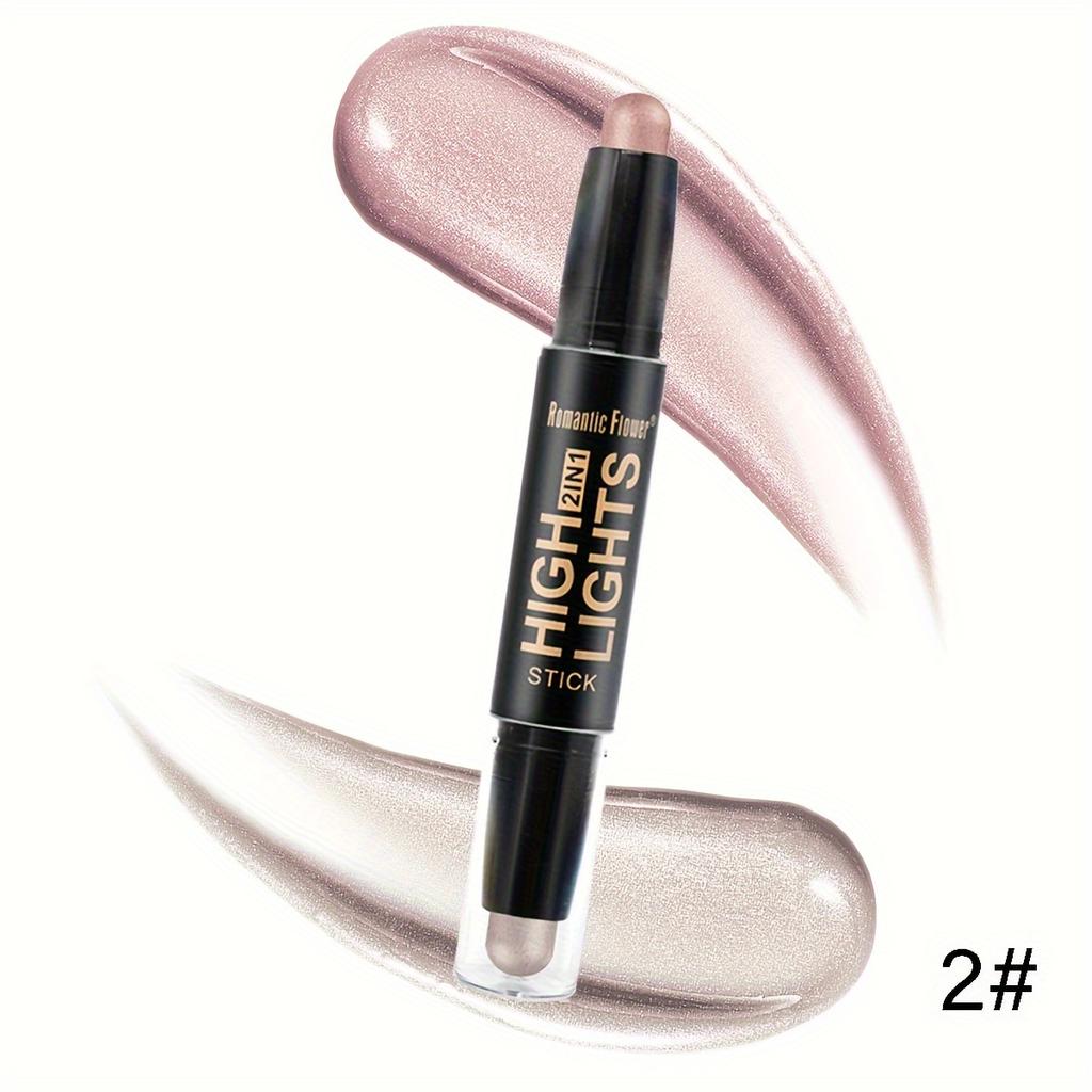 Double Head Highlighter Stick Contouring Stick Eyeshadow Contour 3 In 1 Makeup Waterproof Makeup