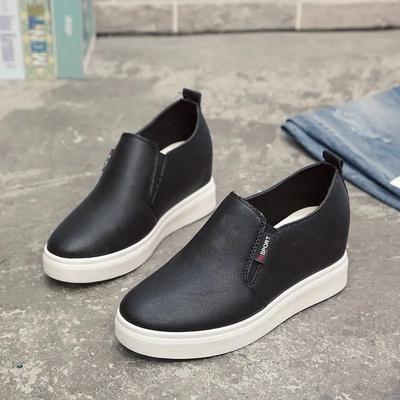 Мода 2024 года. Женская весенняя обувь на каблуке. Новые женские повседневные кроссовки для отдыха на платформе. Клин. Увеличивающие высоту женские туфли из вулканизированной ткани.