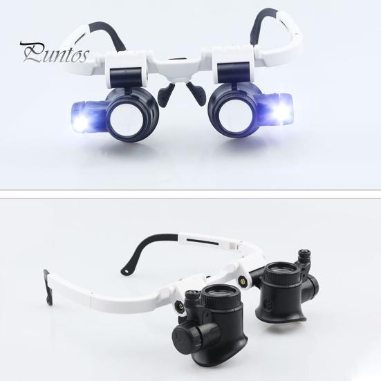 Увеличительные очки со светодиодной подсветкой, улучшенная видимость, складная конструкция, увеличительное стекло для ремонта часов с растягивающимся держателем для очков