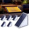 Saeda Outdoor Solar Stair Lights [Set of 6, IP67 Waterproof] GardenPatio Lights, Solar Light Sensor Lights, High Brightness, Automatic OnOff, Solar