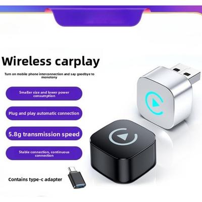 Умный адаптер 2 в 1 CarPlay Box Android Auto Беспроводной адаптер Скрытый разъем Автомобильный модуль для бесшовного подключения