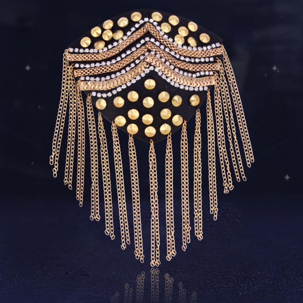 Rhinestone Shoulder Board Brooch Theatre Armband Jewelry Fringe Shoulder Mark Cosplay