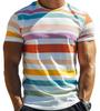 XXS-6XL Футболка для мужчин Модные полосатые 3D-принтованные футболки для мужчин Летние повседневные футболки с коротким рукавом Топы Футболки Пуловеры