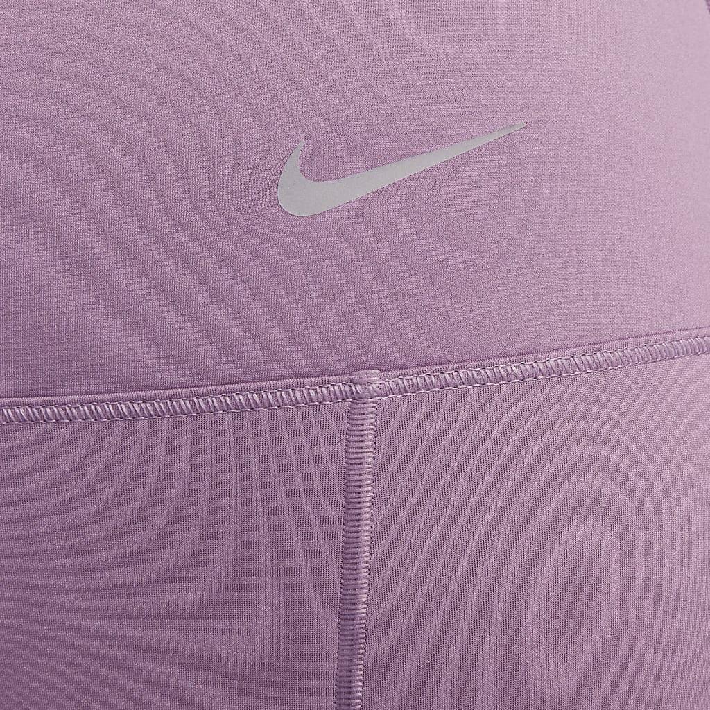 Nike Go Unleashed Series Solid High Intensity Quick-Dry Mid Rise Pocket Nine Point Tight Sports Leggings Women Leggings Dust-Purple DQ5695-536