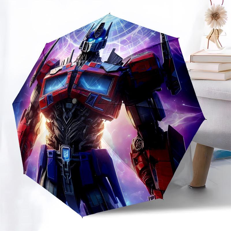 Transformers, Optimus Prime Automatic Opening and Closing, 8 rib Structure Portable Umbrella, Suitable for Men and Women in All Seasons Per