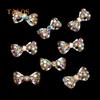 10pcs Nail Art Tips Stickers Decor Bowknot Metal Jewelry Multicolor Glitter Crystal Stone Nail Care