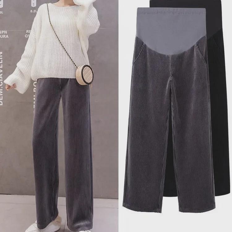 Широкие брюки для беременных весна-осень: Легкие, свободные, повседневные брюки большого размера