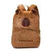 Animals Capybara Plush Backpack Shoulder Bag Students School Bag  Kids Birthday Gift