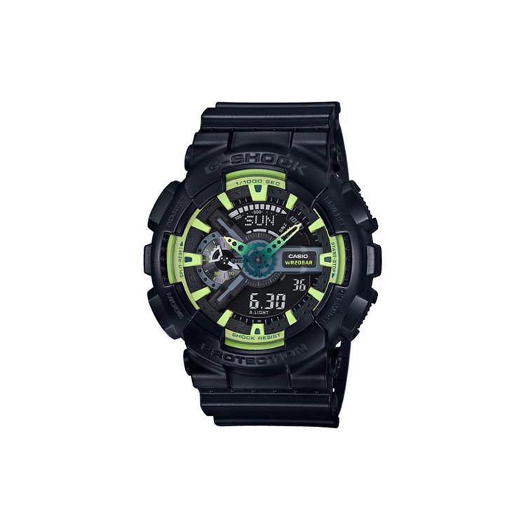 CASIO Men Liquid Crystal/Analog Dual Display Series Black Watch GA-110LY-1A GA-110LY-1A