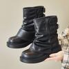 Модные новые 2024 высококачественные женские ботинки для отдыха на природе, простые однотонные удобные ботинки для женщин Botas Mujer