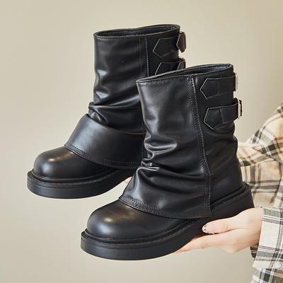 Модные новые 2024 высококачественные женские ботинки для отдыха на природе, простые однотонные удобные ботинки для женщин Botas Mujer