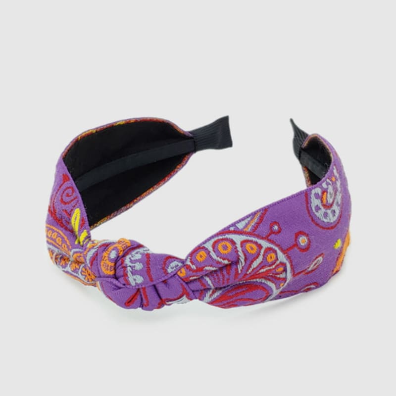 LALA Импортная этническая повязка для волос - L/ФИОЛЕТОВЫЙ