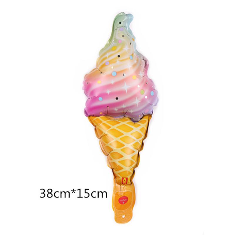 Мороженое День рождения Украшения Детские игрушки Baby Shower Одноразовая посуда Бумажные тарелки Стаканы Воздушные шары Флаги Товары для вечеринок