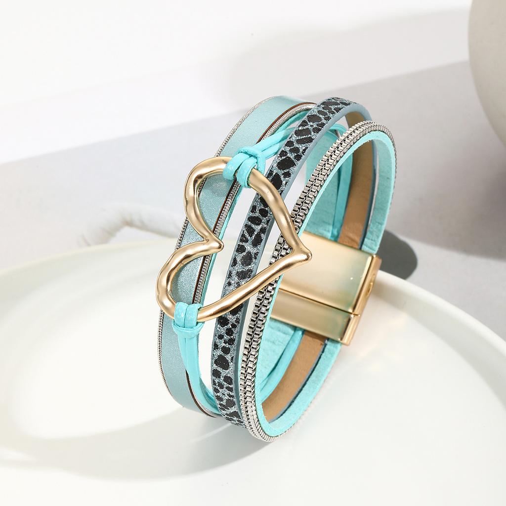 European and American leather rope bracelet Bohemian multi-layer bracelet love bracelet girls jewelry hand rope