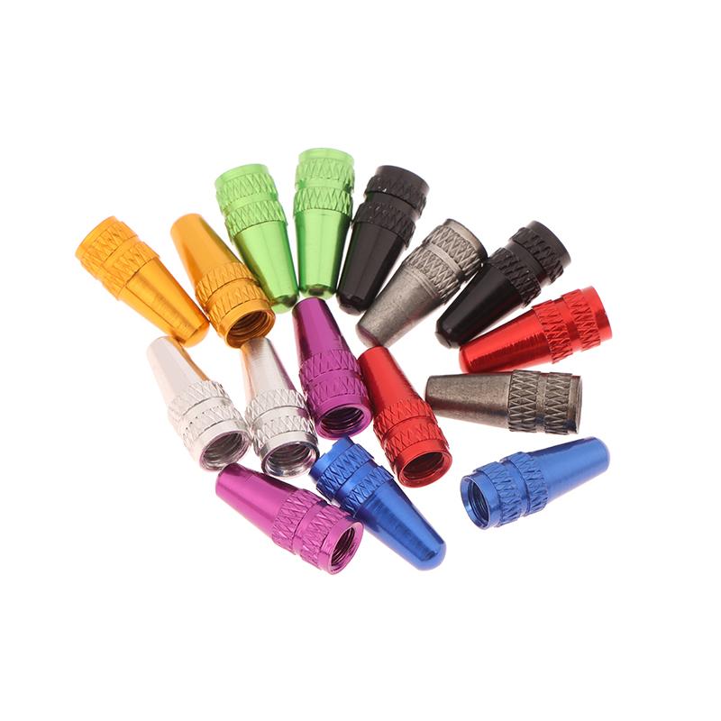 10pcs Aluminum Alloy Tire Prest Valve Cap Road Bike Covered Protector Road Tyre Dustproof Bike Presta Valve Valve Stems 1