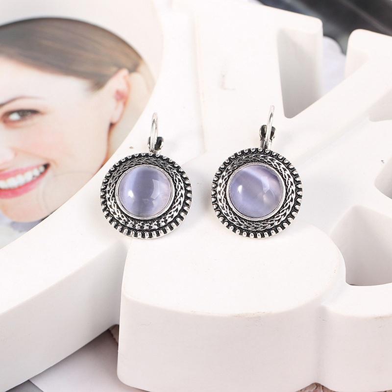 Этнические винтажные серьги-подвески в стиле бохо с эффектом кошачьего глаза, изысканные элегантные женские украшения, универсальные женские серьги