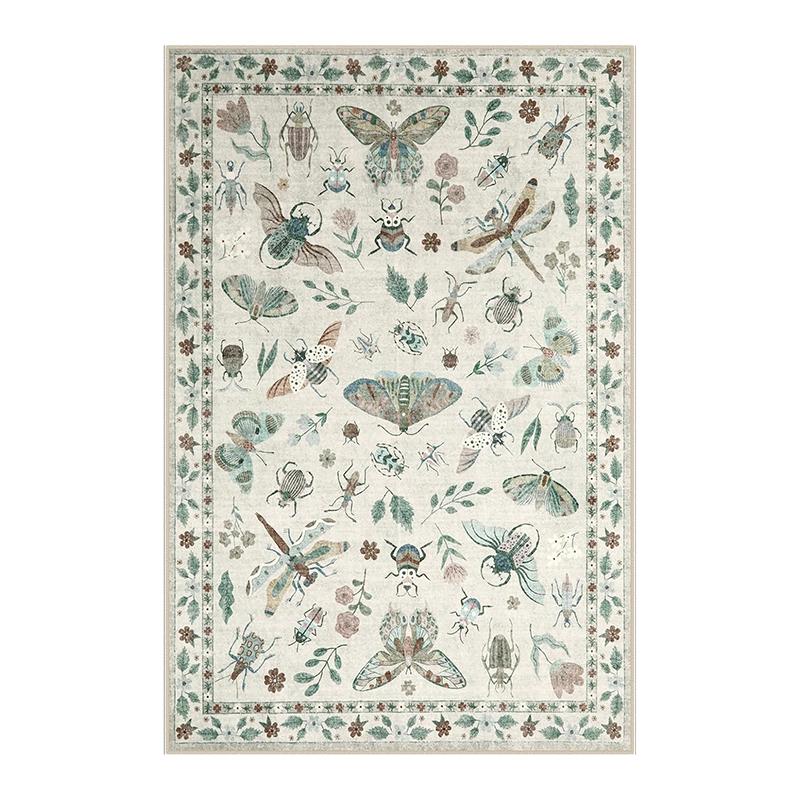 Rug for Living Room Carpet Large Size Bedroom Bedside Floor Mat Green Insect Carpets Tropical Rainforest Home Decoration Rugs