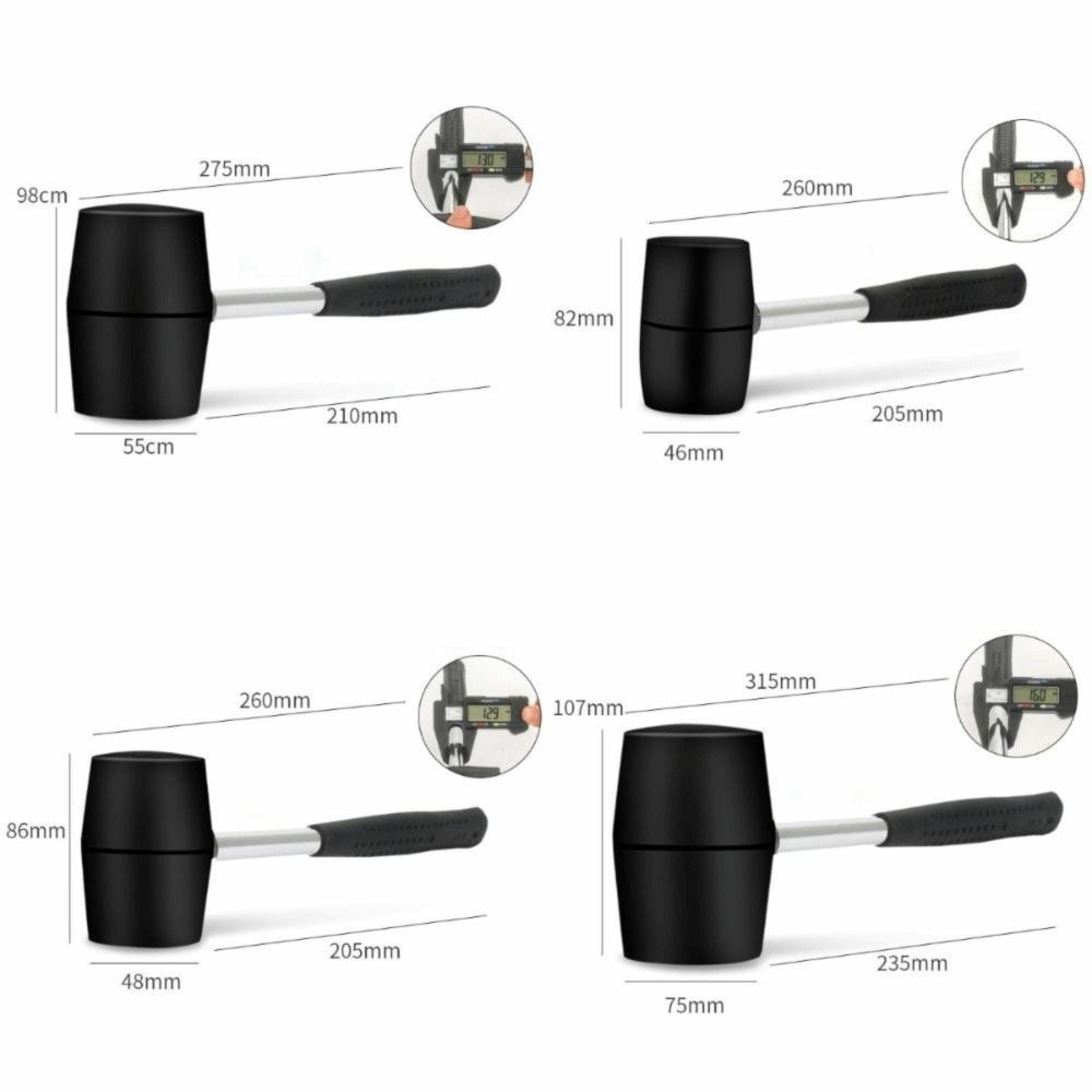 Double Head Rubber Hammer Soft Blow Beating Hammer Durable Floor Tile Hammer  Home Improvement