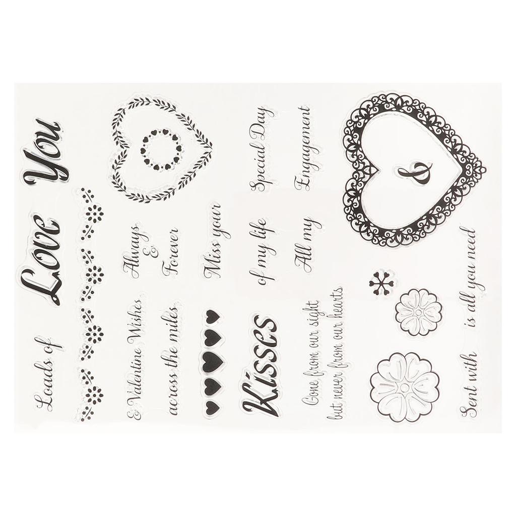 Clear Stamps with Die Mold  Combination Recyclable Clear Imprint Card Making Stamps for Scrapbook