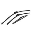 Windshield Wiper Blades Set 24in 17in 12in Quiet High Efficiency Replacement for Mirage 2014 2020 Left Hand Drive