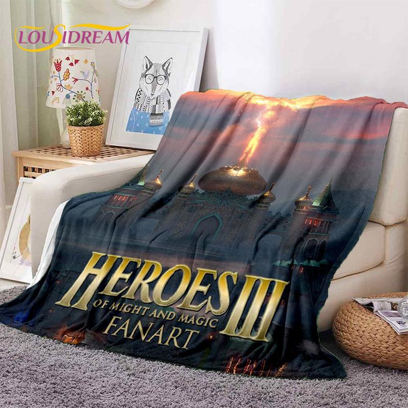 HD Heroes of Might and Magic Retro Game Soft Flannel Blanket,Throw Blanket Comfortable Blanket for Picnic Beds Sofa Home Bedroom