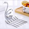Talos 1/7Pcs Stainless Steel Swan Shape Tableware Storage Holder Fork Spoon Cutlery