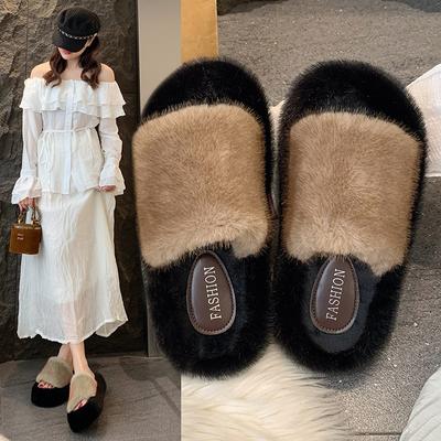 Тапочки Мао Мао женские осенняя мода беременные женщины ленивые офисные высококачественные плюшевые хлопковые мопы