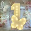 1Pc 73cm Lighting Butterfly Number ONE KT Board Party Decor for Anniversary Birthday Home Party Decorating Tool Kids Gift