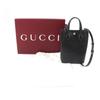 Pristine GUCCI Shoulder Bag GG Super Mini Bag 2way Leather black leather Women Used