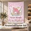 Tapestry Custom Name Text, Wall Hanging Tapestry Home Room DecorMy Melody