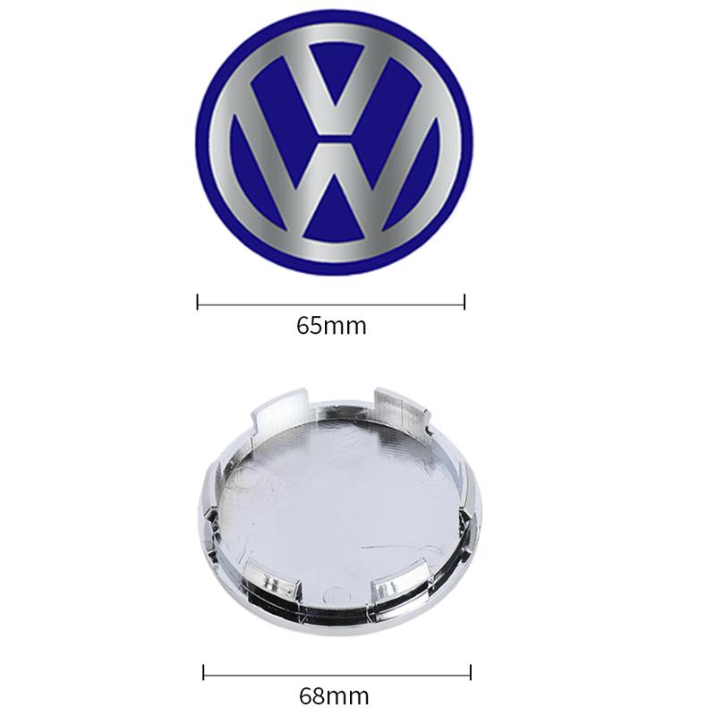 FUVLN1 60/63/68mm Car Wheel Center Hub Cap Logo Tyre Rims Badge Cover For Volkswagen VW Scirocco Golf MK6 Polo Tiguan PASSAT GTI R Line