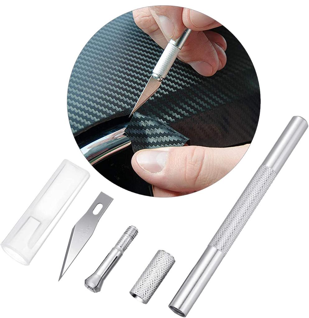 Vitzee Car Wrap Film Applicator Squeegee and Spatula Includes 10cm Film Felt 5 Replacement Felt Yellow Curved Rubber Wiper Paper 5 Replacement and