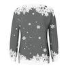 Women's Fashion Christmas Printed Long Sleeve Loose Round Neck Sweatshirt Top