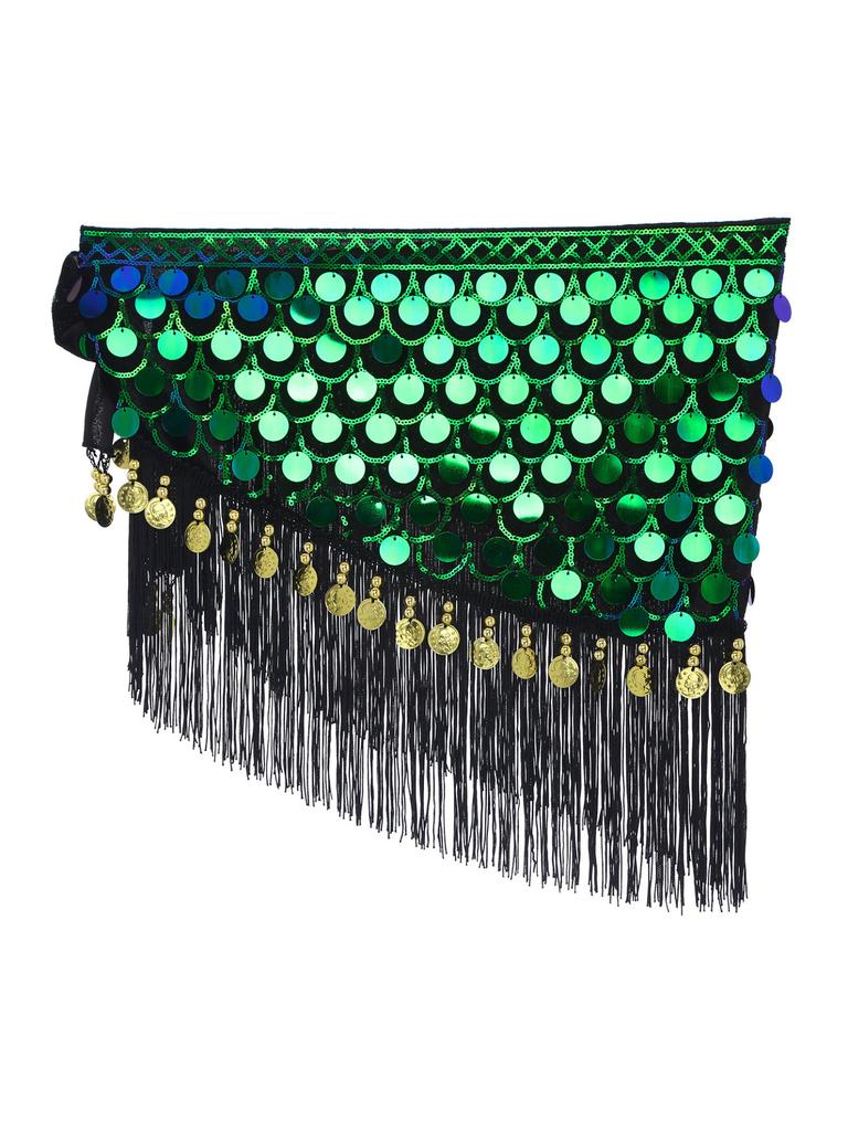 Женская юбка на шнуровке для танца живота, рыбья чешуя, блестки, бусины, бахрома, подол, хип-шарф, праздничные танцевальные костюмы для выступлений на сцене