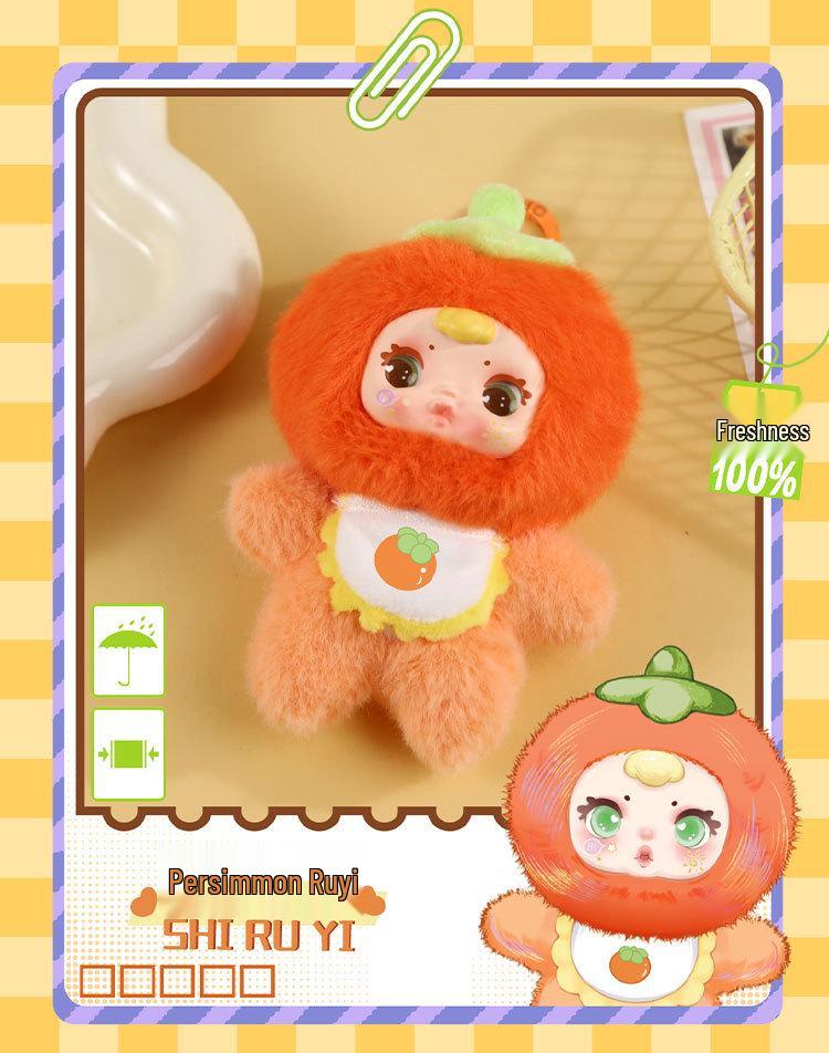 Плюшевая кукла «Молочная конфета ММ»: Милый мультяшный фруктовый плюшевый сюрприз-бокс, настольное украшение