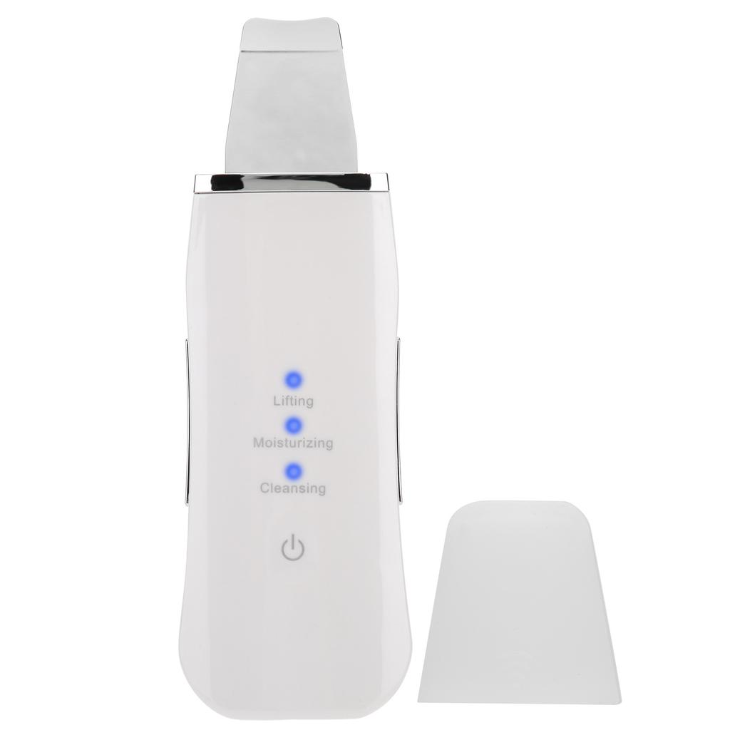 Скруббер для кожи лица, USB аккумуляторная машина для пилинга, ультразвуковой отшелушивающий уход за кожей(белый )