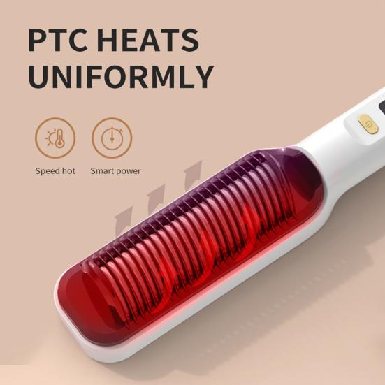 Щипцы для завивки двойного назначения Портативный быстрый нагрев Изолирующий слой Интеллектуальный контроль температуры Красота Инструмент Универсальная электрическая расческа для выпрямления волос