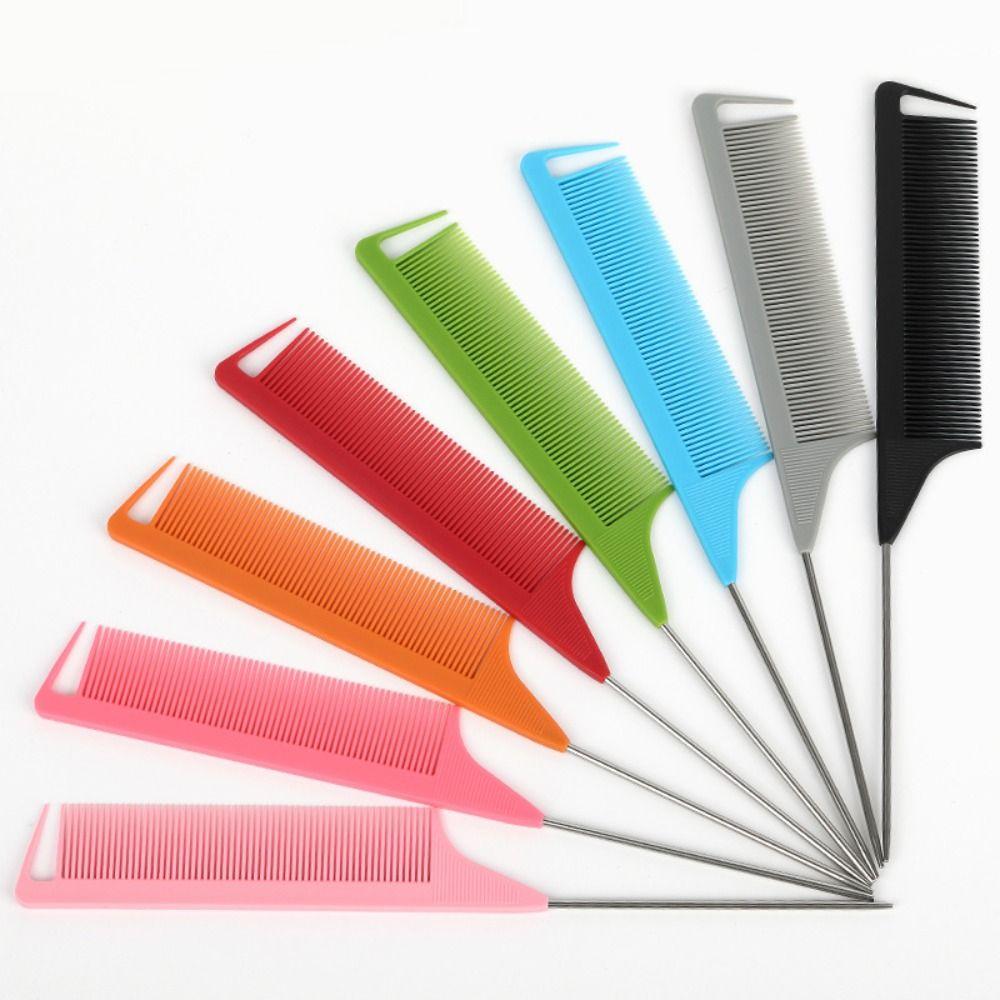 Расческа для укладки волос с тонкими зубцами и острым хвостом, антистатическая профессиональная расческа для волос, парикмахерская