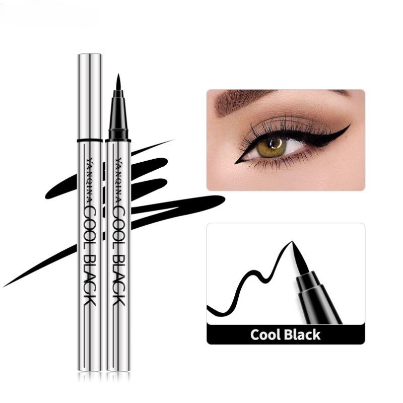 Жидкая подводка для глаз Yanqina Cool Black, быстросохнущая, водостойкая, удерживающая макияж и не размазывающаяся подводка для глаз