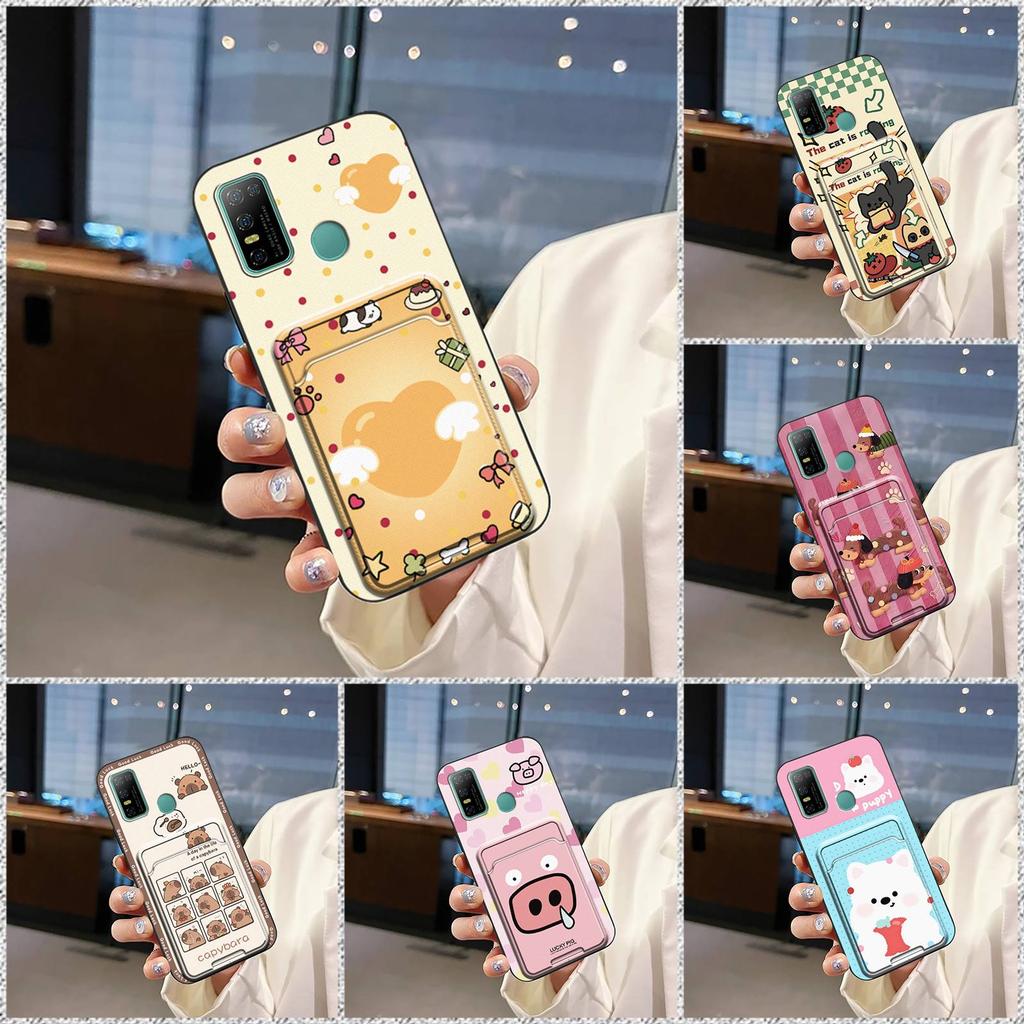 Cover Cartoon Phone Case For Doogee N30 Silicone Card Slot Cute Anti-knock Card Sleeve Fashion Design Graffiti Soft Case
