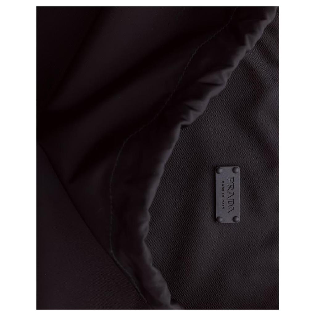 Prada Re-Nylon Drawstring Closure Recycled Polyamide Backpack Unisex Backpack Black 2VZ126_4ECO_F0002_V_OOO