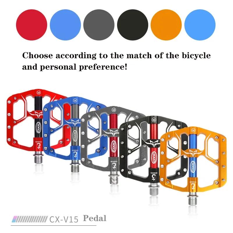 CXWXC Bicycle Pedals CXV15/CX930 Ultralight MTB Mountain Bike 3 Sealed Bearings Footrest for Wide Platform Cycling Parts