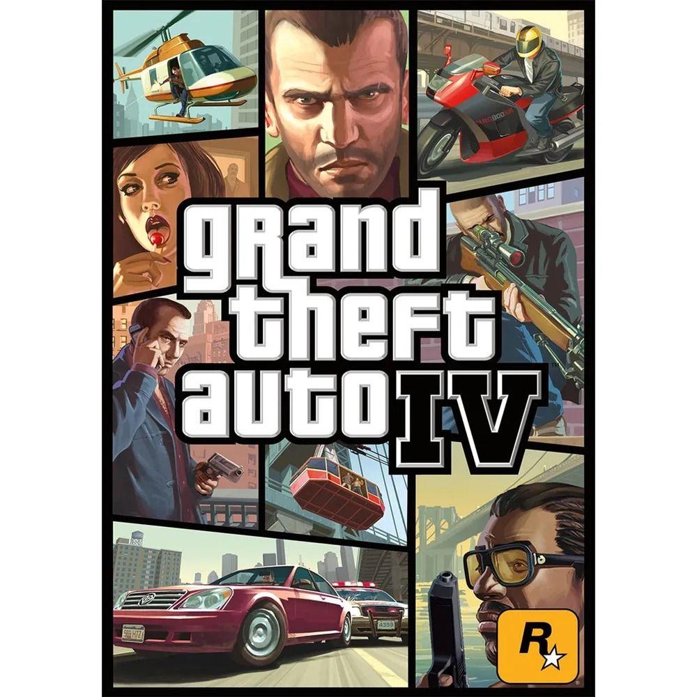 Grand Theft Auto GTA Металлическая жестяная табличка Ретро Игровое Настенное Искусство 30x20см