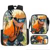 Детский школьный рюкзак «Наруто» из легкого прочного материала с забавным принтом для юных учеников