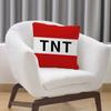 1 шт. Декоративная подушка TNT - Современная наволочка в красно-белую полоску с крупными черными буквами, на молнии для гостиной