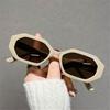 UV 400 Polygonal Sunglasses Geometric Frame 90s Shades Trendy Rectangle Sunglasses  for Women & Men