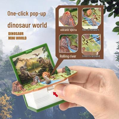 3D Динозавр Всплывающая Книга Брелок Игрушка - Складная Подвеска и Аксессуар для Снятия Стресса